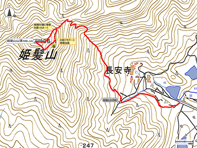 姫髪山 - 地図