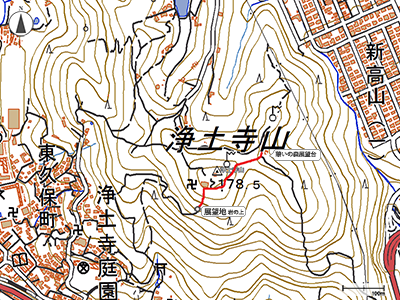 浄土寺山（不動岩） - 地図