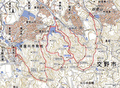 北山師岳 - 地図