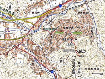 外鎌山 - 地図