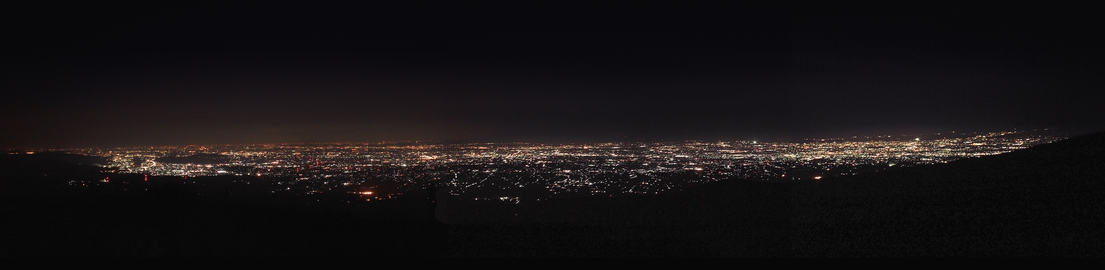 赤城山 夜景パノラマ展望台 夜景を見るためのナイトハイキングコース