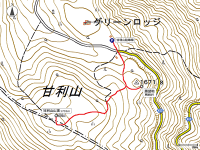 甘利山 - 地図