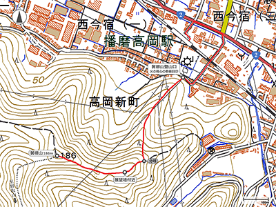 鬢櫛山 - 地図