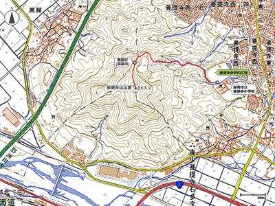 菩提寺山 展望岩 - 地図