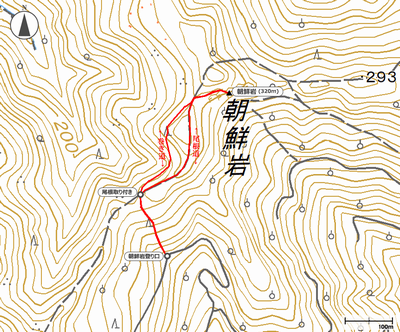 朝鮮岩 - 地図