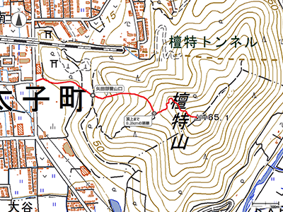 檀特山 - 地図