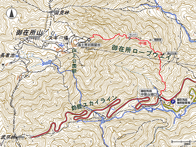 御在所岳 - 地図
