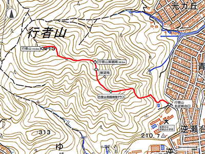 行者山東観峰 - 地図