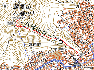 八幡山 - 地図