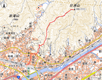 日浦山 - 地図