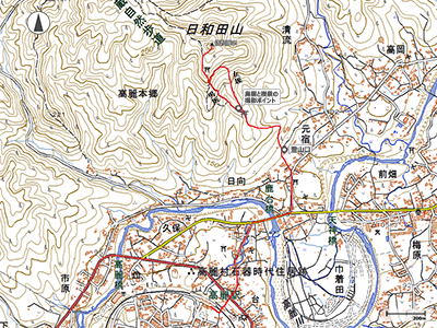 日和田山 - 地図