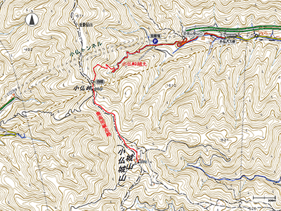 小仏城山頂 - 地図