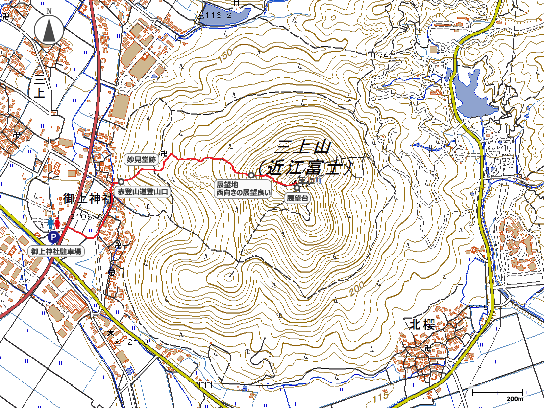 三上山（近江富士）地図