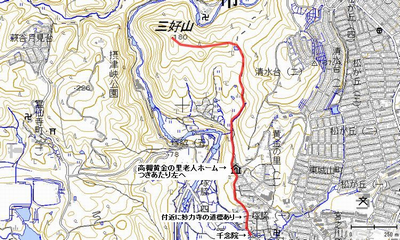 三好山(芥川山城跡) - 地図