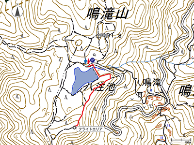 鳴滝山 フライトエリア - 地図