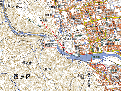 小倉山 - 地図