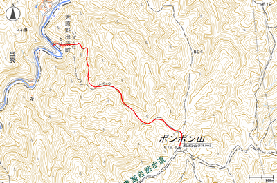 ポンポン山 - 地図