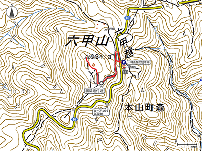 六甲山頂 - 地図