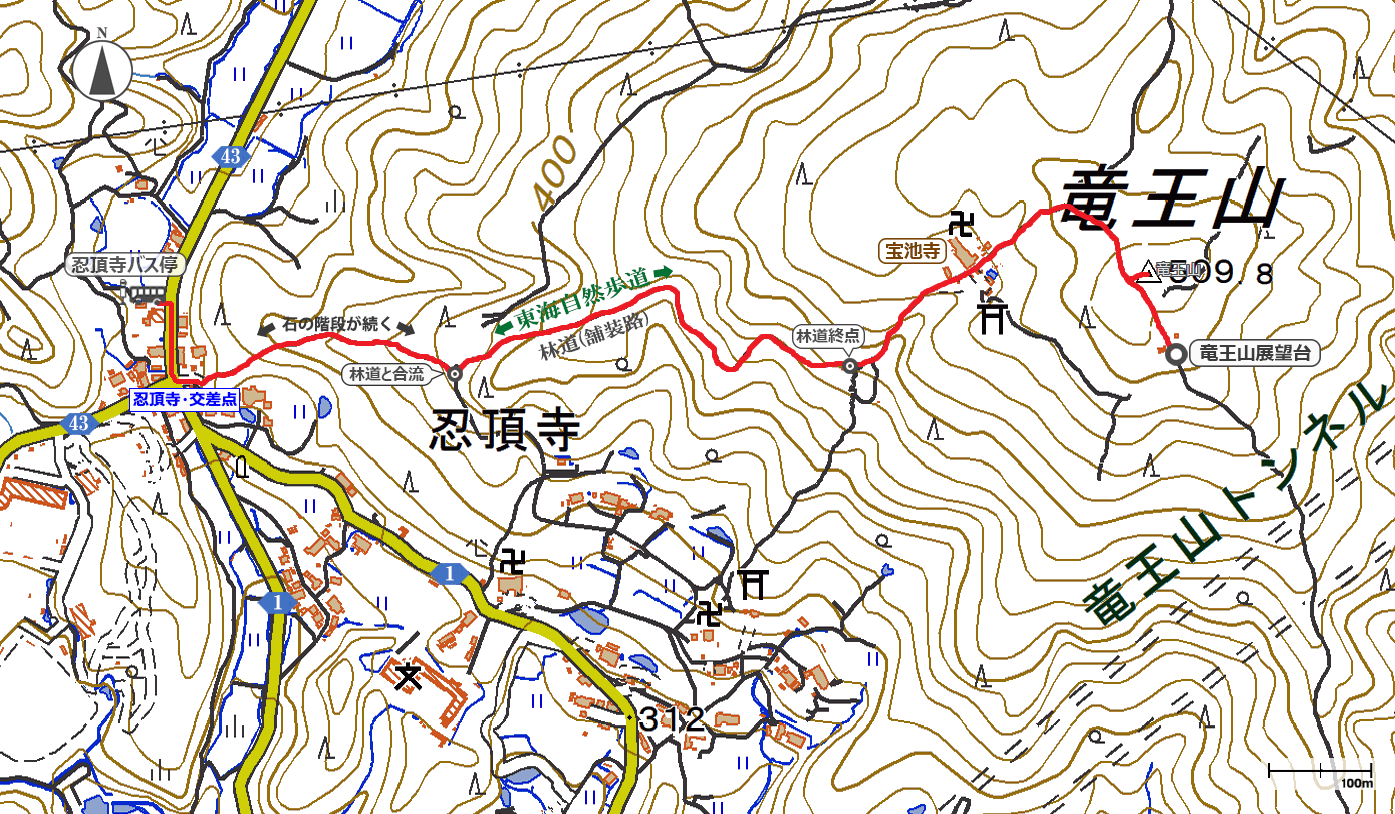竜王山地図
