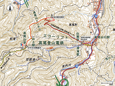 高尾山 - 地図