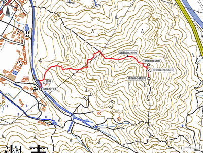 田中山 - 地図