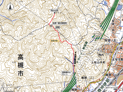 若山 北摂一番の見晴所 - 地図